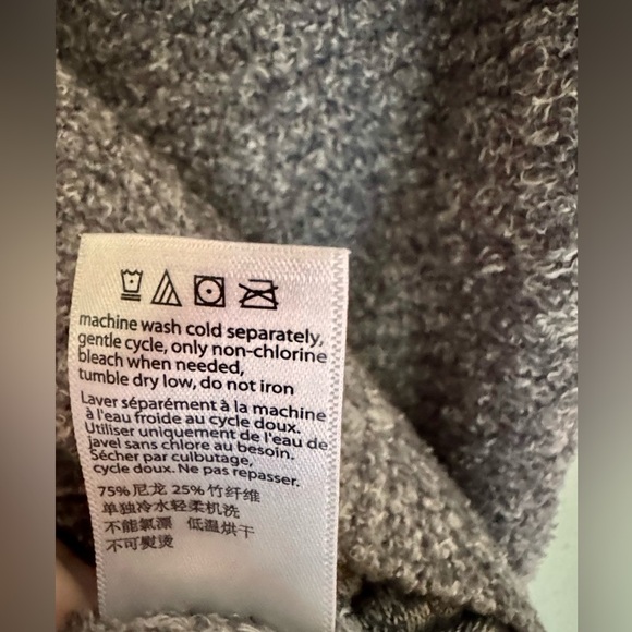 Barefoot Dreams Bamboo Chic Lite Circle Cardigan Pocketed Women's Medium Gray - Picture 5 of 8